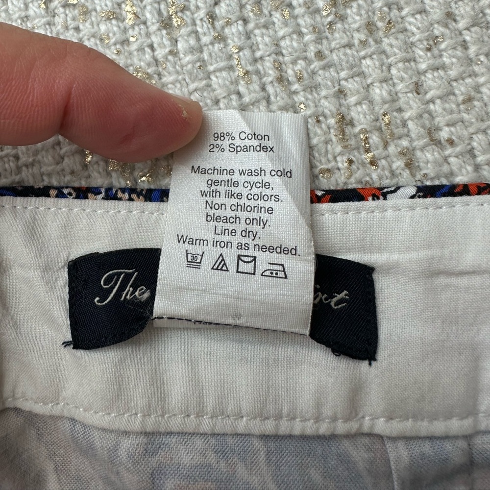J. CREW Orange, Blue, White & Black Paisley Pencil Skirt | Size 0 - Picture 8 of 9
